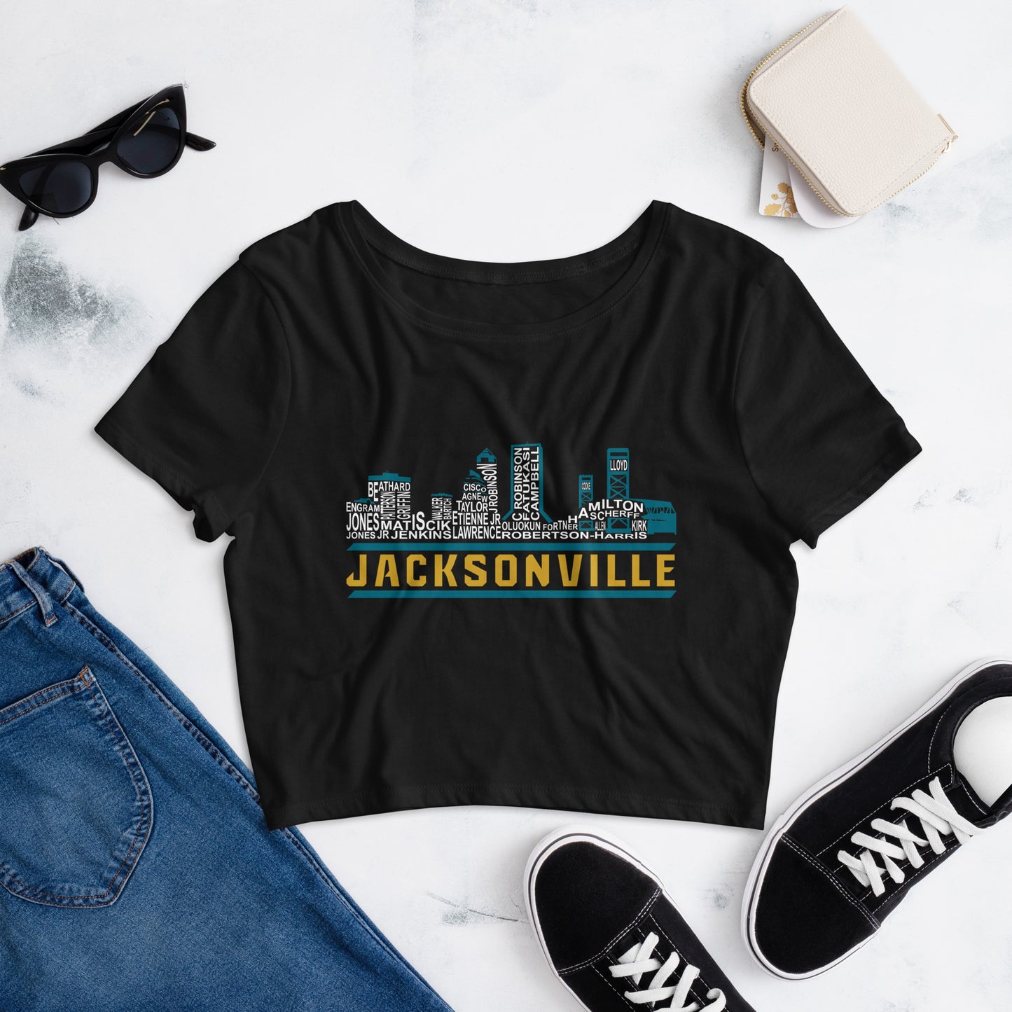 Women’s Jacksonville Jaguar Crop Tee